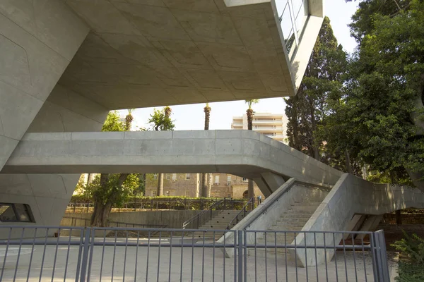 Beirut, Lebanon - September, 04, 2015: The unity of the three dimensions in the architecture of the building Institute of Politics and International Relations. Zaha Hadid Architects Bureau. Beirut