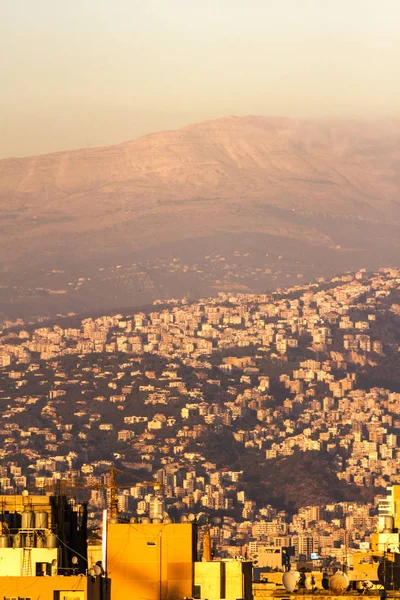 Krásný Výhled Bejrútu Město Hory Kolem Bejrút Libanon — Stock fotografie