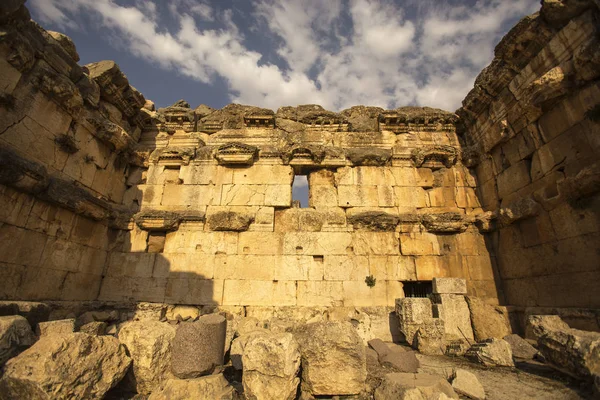 Ruínas Romanas Antigo Complexo Templo Heliópolis Baalbek Bekaa Valley Líbano — Fotografia de Stock