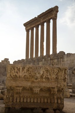 Roman ruins of ancient Heliopolis temple complex. Baalbek, Bekaa Valley, Lebanon. clipart