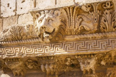 Roma antik Heliopolis tapınak karmaşık mahveder. Baalbek, Bekaa Vadisi, Lübnan.