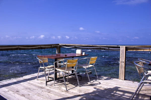 Mesa Café Livre Mediterrâneo Tiro Sour Líbano — Fotografia de Stock