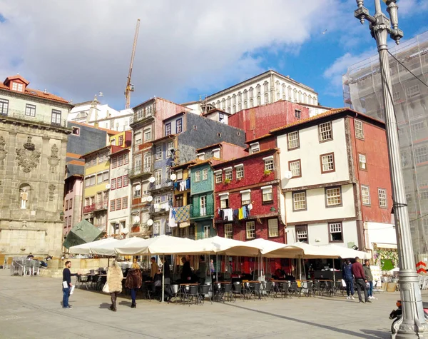 Porto Portugalsko Ledna 2018 Street View Krásné Staré Budovy Prejzy — Stock fotografie