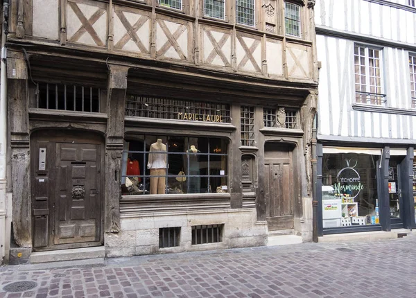 Rouen France August 2018 Old Houses Tourist Center Rouen Built — Stock Photo, Image