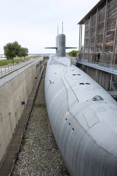 Cherbourg Octeville Francja Sierpień 2018 Nuklearnej Łodzi Podwodnej Redoutable Francuskiej — Zdjęcie stockowe