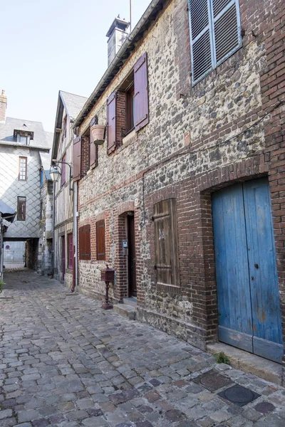 Honfleur France August 2018 Backsteinhaus Der Normannischen Stadt Honfleur France — Stockfoto