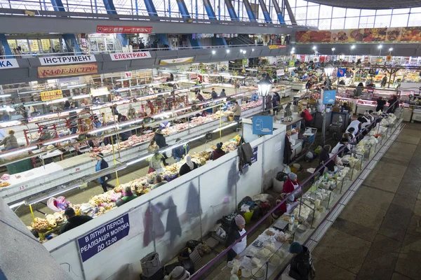 Kiev Ucrania Diciembre 2018 Famoso Mercado Zhytniy Zona Podil Kiev — Foto de Stock