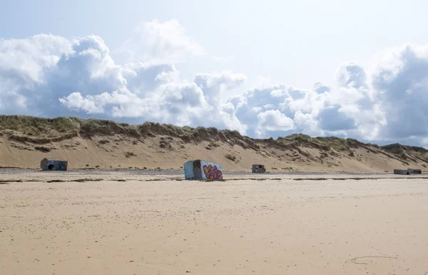 Biville 노르망디 프랑스 2018 Normady에 Biville 해변에 호입니다 Manche Cotentin — 스톡 사진