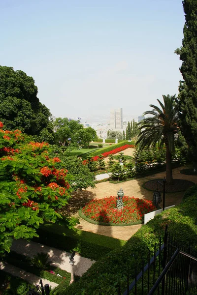 Paisaje con Jardines Bahai en Haifa, Israel —  Fotos de Stock