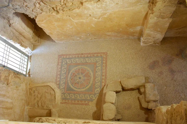 Masada Israel June 2013 Famous Ruins Ancient Masada Fortress Ancient — Stock Photo, Image