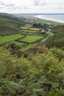 Fransa, Manche, Cotentin, Cap de la Hague, Biville dunes massif, en eski bir Avrupa, bir korumalı doğa rezerv olduğunu. Manş Denizi, Normandiya