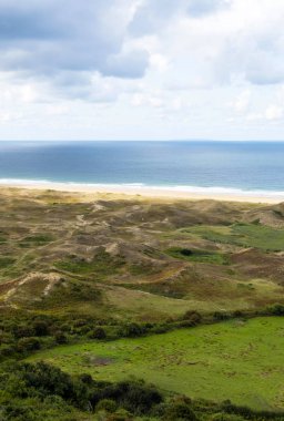 Fransa, Manche, Cotentin, Cap de la Hague, Biville dunes massif, en eski bir Avrupa, bir korumalı doğa rezerv olduğunu. Manş Denizi, Normandiya