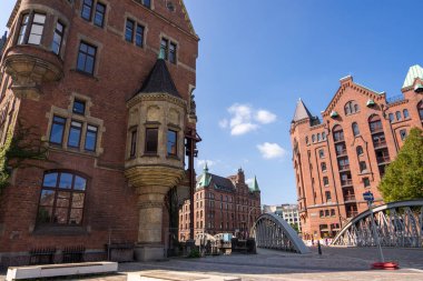 Eski depo bölgesi Speicherstadt Hamburg, Almanya