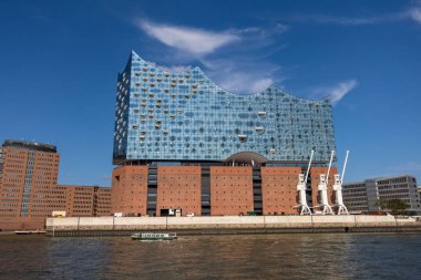 The Elbphilharmonie, concert hall in the port of Hamburg on Elbe river. Hamburg, Germany clipart