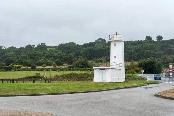 Lighthouse in Le Becquet de Tourlaville é uma vila em Cherbourg-en-Cotentin. Manche, Normandia, França — Fotografia de Stock