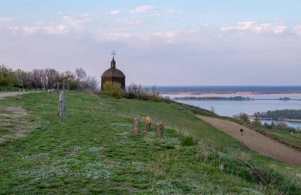 Kapel in het dorp Vitachyv in de regio Kiev, Oekraïne — Stockfoto