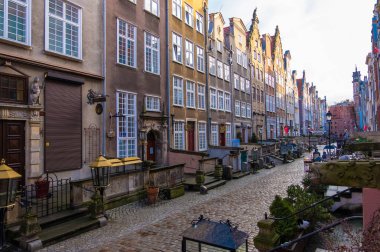 Mariacka sokak Gdansk ana kenti en önemli turistik biridir, Polonya