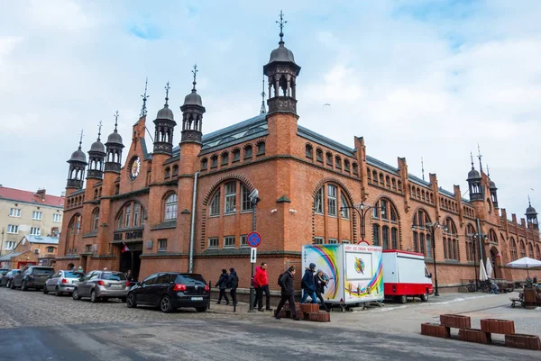 Hala targowa or market hall is a city market in Old Town of Gdansk, Poland — Stock Photo, Image