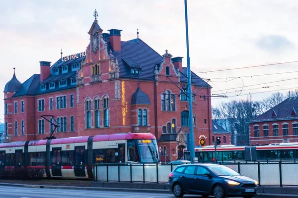 그단스크 폴란드 의 주요 기차역 근처 중앙 호텔 — 스톡 사진