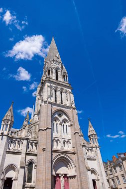 Nantes Basilique Saint-Nicolas ön cephesi, Fransa