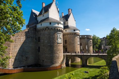 Nantes, Fransa'da Brittany Dükleri veya Chateau des Ducs de Bretagne Kalesi