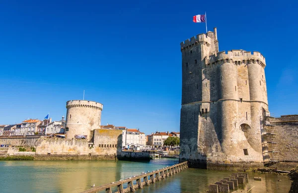 Ünlü eski liman ve liman La Rochelle, Fransa — Stok fotoğraf