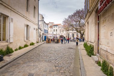 sokak, eski şehir, la rochelle, charente-maritime, Fransa
