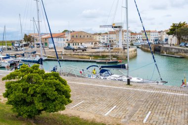 St Martin Harbor at Ile De Re, Fransa