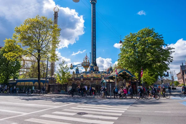 Viewed from the street on Tivoli Gardens in central Copenhagen, Denmark — Stock Photo, Image