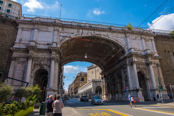 Gênova Itália Agosto 2019 Ponte Monumental Gênova Ponte Monumentale Settembre — Fotografia de Stock