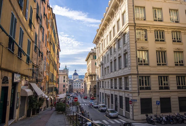 Генуя Італія Серпня 2019 Cityscape Historic Center Genoa Dome San — стокове фото