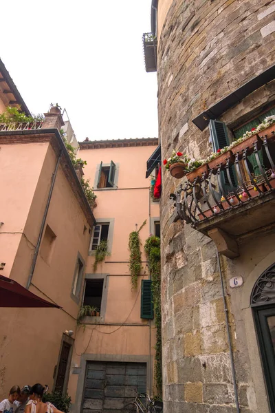 Lucca Italien Augusti 2019 Stadsbild Luccas Historiska Centrum Toscana Italien — Stockfoto