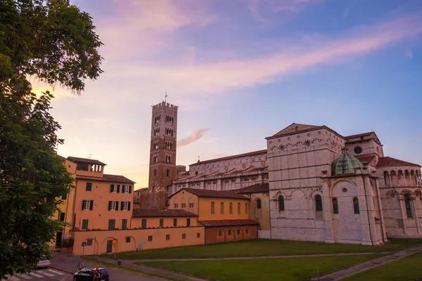 意大利卢卡 2019年8月18日 位于意大利托斯卡纳历史中心的圣马丁诺主教座堂 — 图库照片