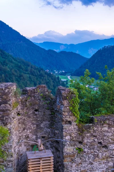 Pergine Valsugana Włochy Sierpnia 2019 Malowniczy Krajobraz Alp Włoskich Zachodzie — Zdjęcie stockowe