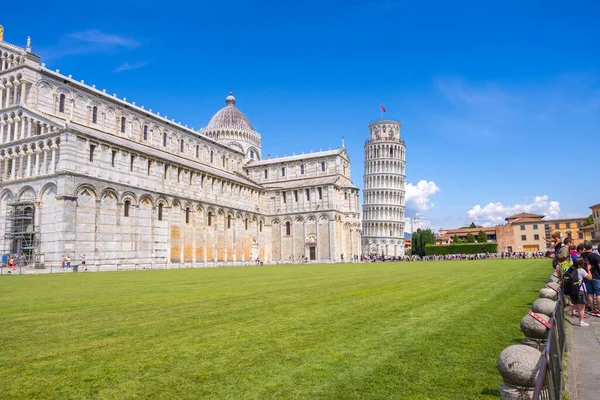 Pise Italie Août 2019 Vue Cathédrale Pise Avec Tour Penchée — Photo