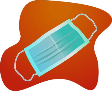 Doktorlar ve hastalar, inşaatçılar ve ressamlar için tıbbi maske. vektör illüstrasyonu