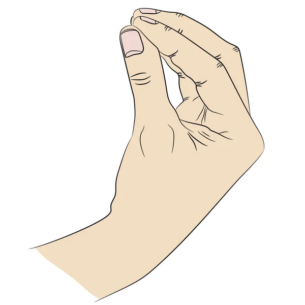 Wtfのイタリアのジェスチャーや私から何をしたいかを示す手の孤立した白い親指 — ストックベクタ