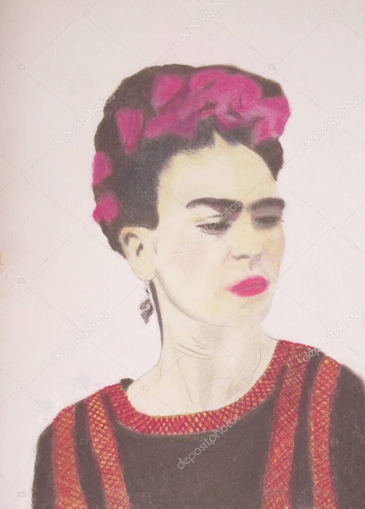 My Frida Kahlo Drawing.