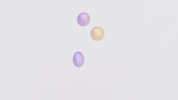 Render Liquid Balls Levitation Smooth Morphing Spheres Movement Dynamic Animation — Stock Video