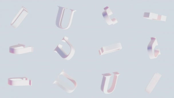 Дизайн Цветного Типографского Рисунка Анимированные Буквы Фона — стоковое видео