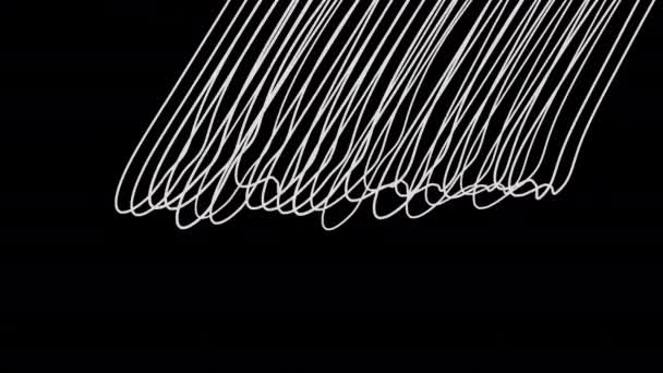 Líneas Entrometidas Diseño Movimiento Extraño Con Siluetas Gráficas Abstractas Formas — Vídeo de stock