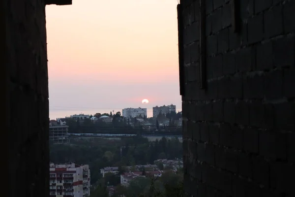 Sonnenuntergang Der Stadt — Stockfoto