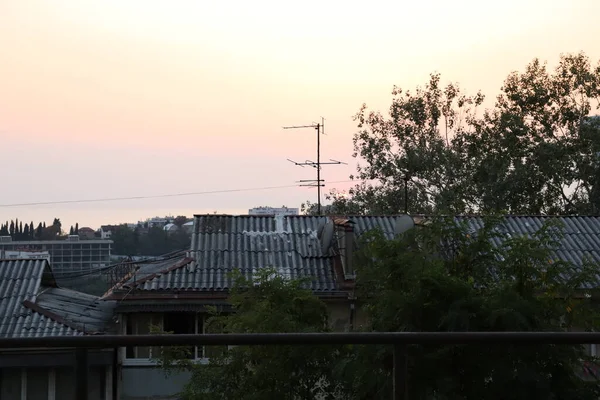 街の夕日 — ストック写真