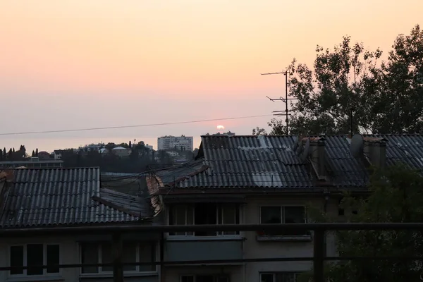 街の夕日 — ストック写真