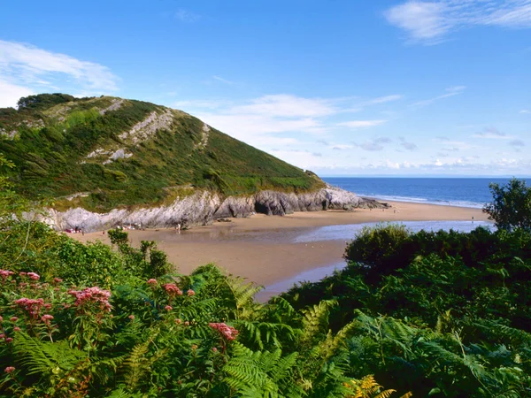 Galler, Gower Yarımadası, Caswell Körfezi Sahili