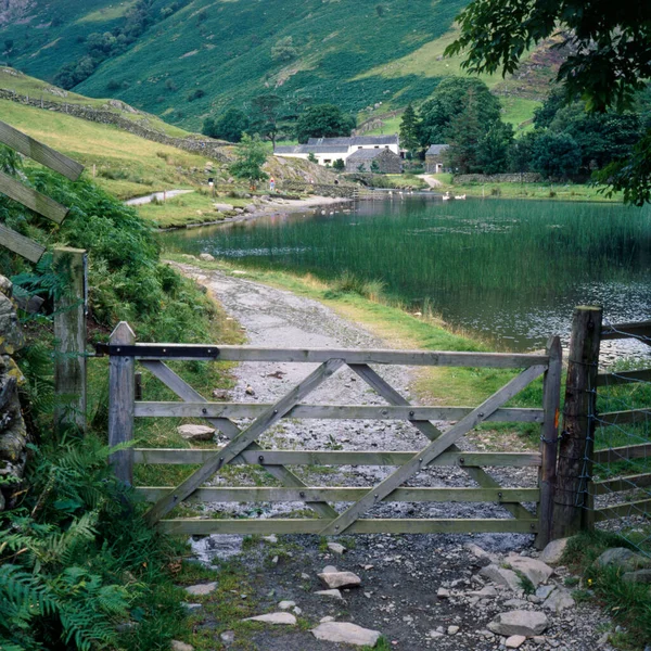 Rocky Path Popular Watendlath Lake District Cumbria England Europe — Stock Photo, Image