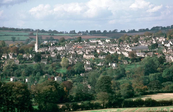 Pohled Malebné Painswick Přes Údolí Cotswolds Gloucestershire Anglie Velká Británie — Stock fotografie