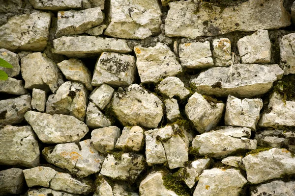 Alte Schutt Steinmauer Vollformat Hintergrund Nahaufnahme — Stockfoto