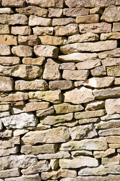 Kalksten Drystone Vägg Full Ram Bakgrund Närbild — Stockfoto