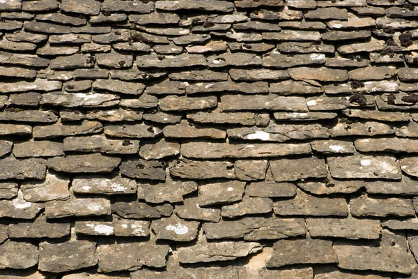 Tejas Piedra Vieja Cubiertas Con Líquenes Musgos Textura Fondo —  Fotos de Stock